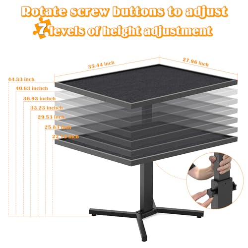 1500 Piece Jigsaw Puzzle Table with Legs,28"x35" Large Puzzle Table for Adults,Adjustable height &12 tilt angles,Wooden Jigsaw Puzzle Board with 4 Puzzle Sorting Trays & Cover,Birthday Gift for Family HEBESPACE