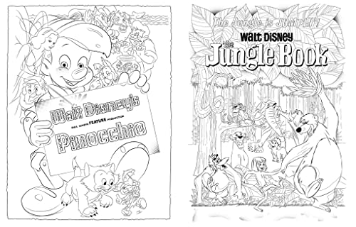 Disney The Vintage Poster Collection Colouring Book WoodArtSupply