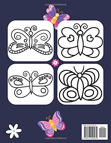 Butterfly Coloring Book For Toddlers 2-4 years: Fun Activity Coloring books for kids and Children. Majosta