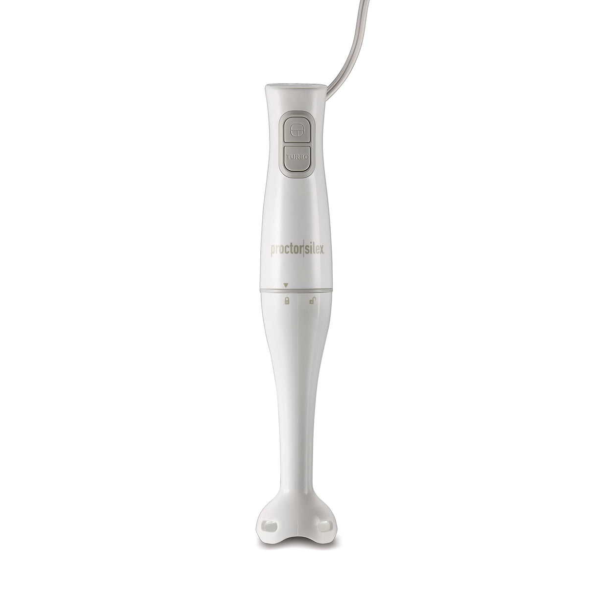 Proctor Silex Electric Immersion Hand Blender with Detachable Dishwasher Safe Handheld Blending Stick, 2-Speeds, 150 Watts, White (59739) Proctor Silex
