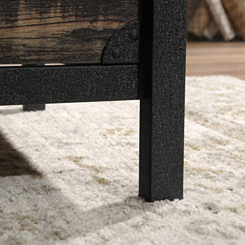 Sauder Steel River Desk, L: 47.48" x W: 23.47" x H: 29.53", Carbon Oak Finish Sauder