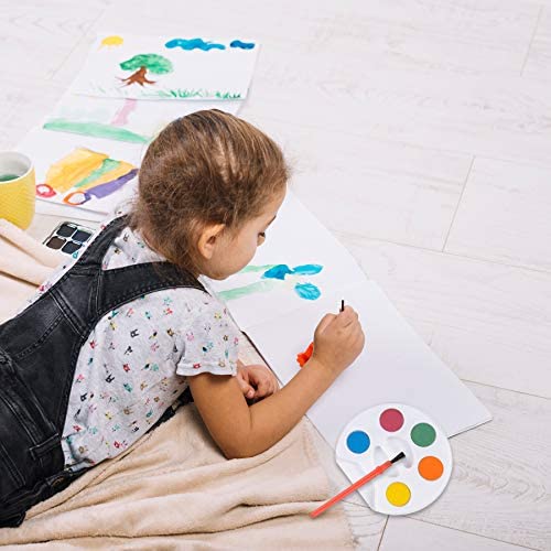 Bedwina Mini Watercolor Kids Paint Set - (Bulk Pack of 24) - 5 Watercolor Paints, Palette Tray and Painting Brush, for Art Party Favors and Paint Party Supplies Bedwina