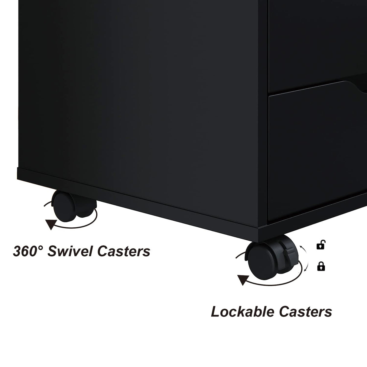 Panana 5/7 Drawer Chest, Wooden Tall Dresser Storage Dresser Cabinet with Wheels, Office Organization and Storage, Bedroom Furniture (Black, 7 Drawer) Panana