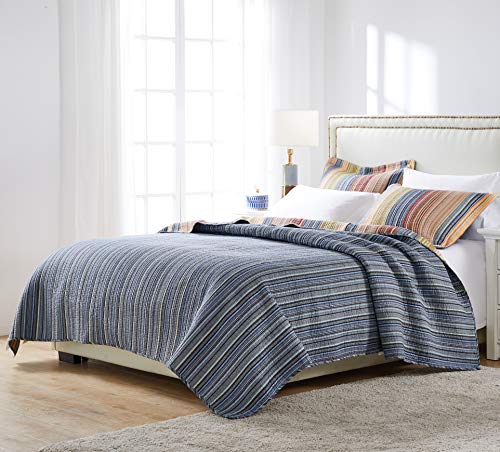 Greenland Home 100% Cotton Fashion Quilt Collection, Prewashed, Reversible Quilt Set, 3-Piece Full/Queen, Katy Greenland Home Fashions