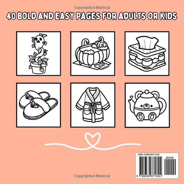 Cozy Season: Fall Inspired Bold and Easy Coloring Book for Adults or Kids (Bold and Easy Coloring Books) WoodArtSupply