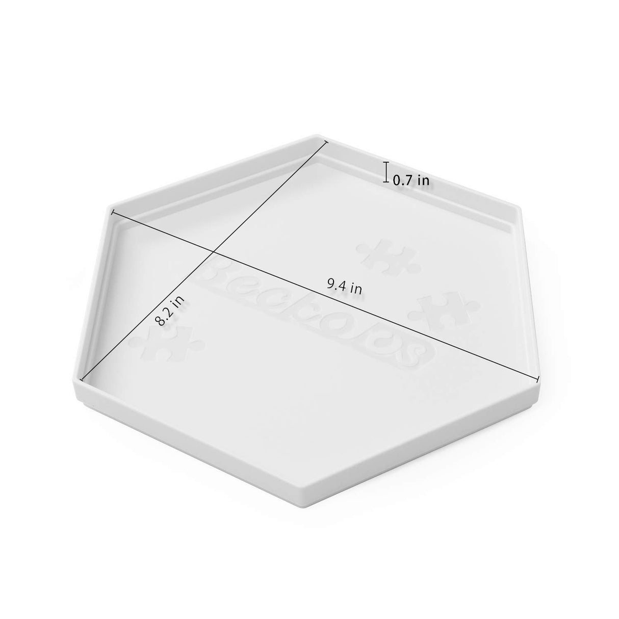 Becko US Stackable Puzzle Sorting Trays Jigsaw Puzzle Sorters with Lid Puzzle Accessory for Puzzles Up to 1500 Pieces, 8 Hexagonal Trays (White) Becko US