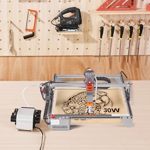 VEVOR Air Assist, Adjustable 30 L/min Airflow, Air Assist Pump Kit for Laser Cutter and Engraver, Clear Smoke and Dust, Reduce Surface Temperature, Shield Laser Lens, for Laser Engraving Wood Meta VEVOR