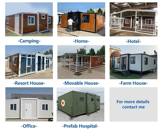 Generic Portable Prefab Home Kit with Living Room, Kitchen, Bedroom and Bathroom 20ft, Costmer choice,many variety Generic