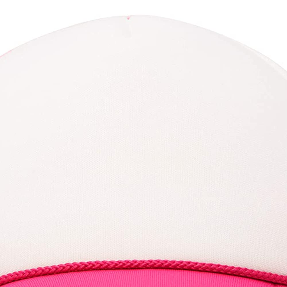 MR.R Sublimation Blank Polyester Mesh Cap Mesh Hat Two Tone Trucker Summer Mesh Cap with Adjustable Snapback,Rose Red,2 Pieces per Pack MR.R