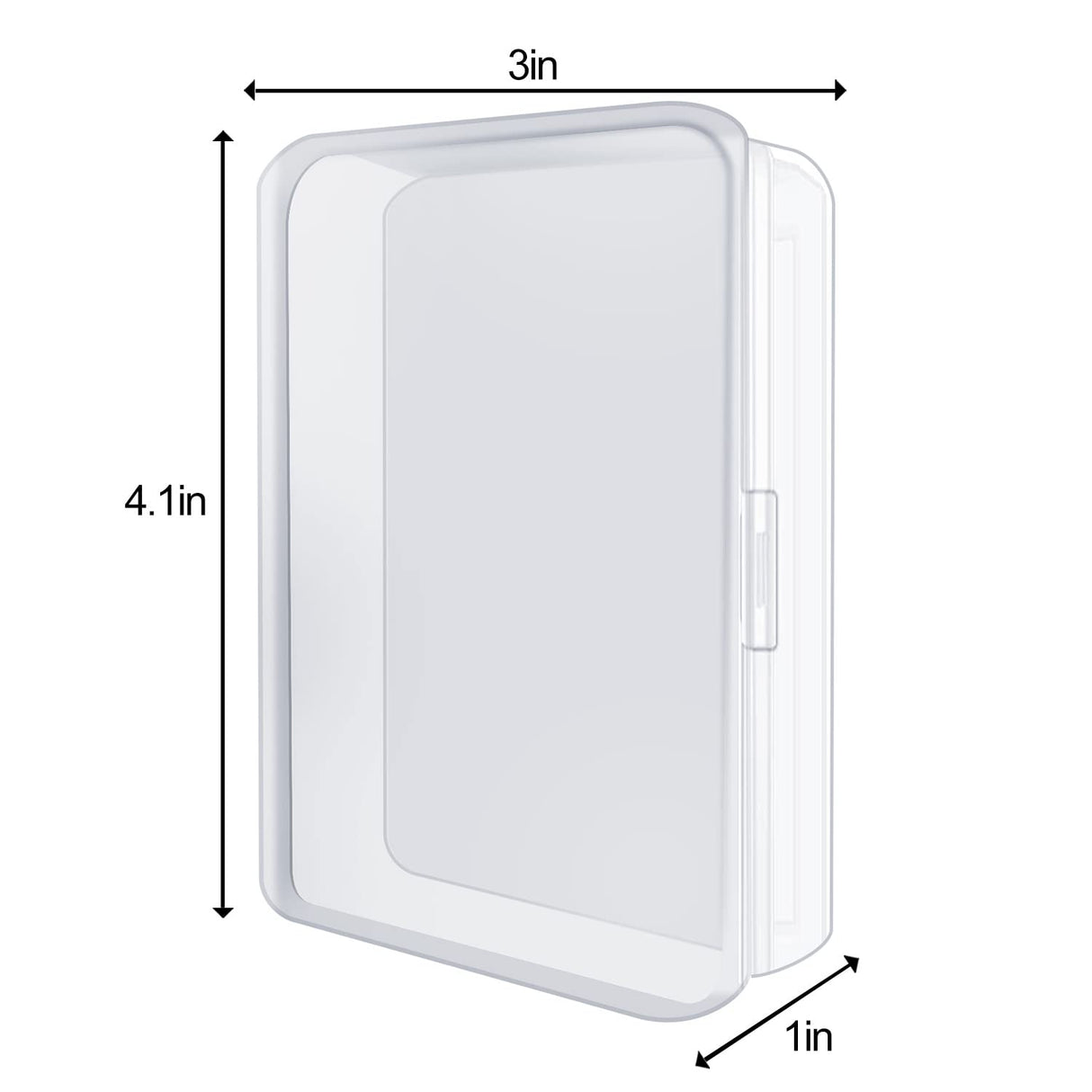 IOKUKI 4 Pcs Blank Playing Card Case, Clear Card Deck Box, Plastic Playing Game Card Storage Box Holder for Bank Card, Business Card, Game Card, PTCG Cards IOKUKI