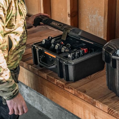 Pelican Vault V300-5 Pistol and 19 Magazine Pre-Cut Foam Gun Case (Black) Pelican