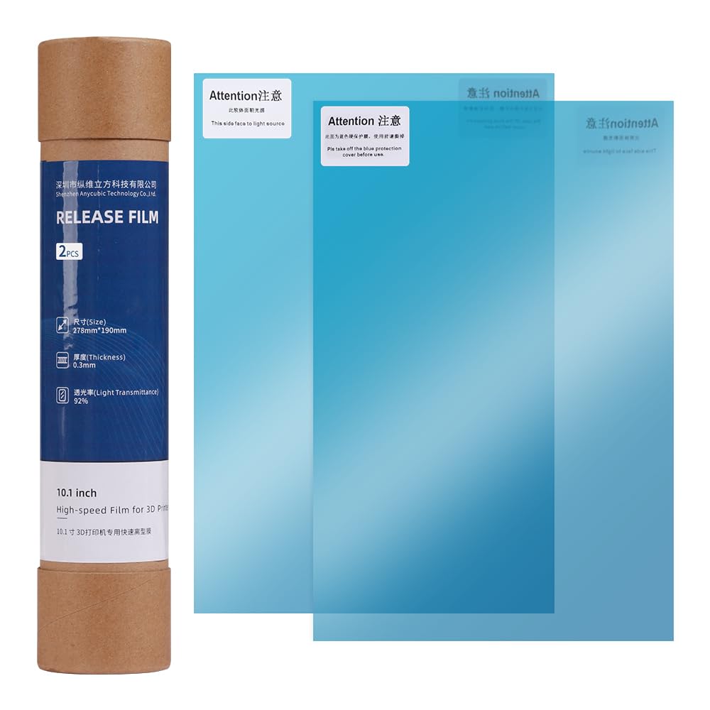 ANYCUBIC 10.1-inch ACF high-Speed Film, Suitable for Photon Mono M5s/M5s Pro/M7/M7 Pro, Suitable for Fast 12K 14K Resin 3D Printer, for Fast Printing Mode, 278x190 (mm), 2PCS ANYCUBIC