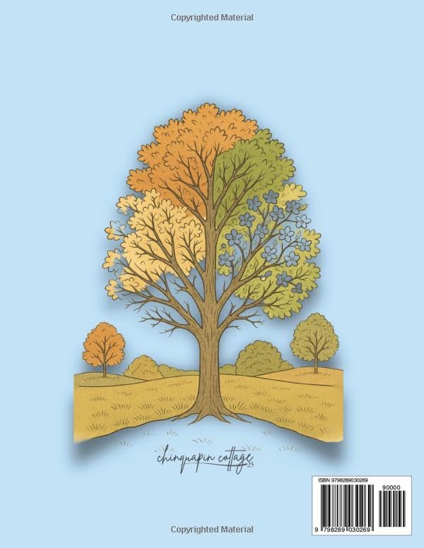Rooted Through the Seasons: a coloring book featuring trees WoodArtSupply