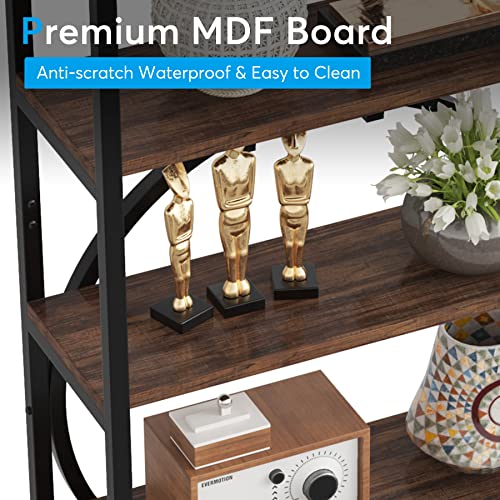 Tribesigns 70.9 Inch Vintage Industrial 6-Tier Bookshelf with Open Shelves and Sturdy Metal Frame Tribesigns