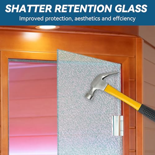 WOODBRIDGE Infrared Sauna Room 2 Person Japanese Cedar Indoor Corner Sauna with 7 Carbon Heaters, Red Light Therapy,Bluetooth Speaker,Intelligent Dual Control System,Tempered Glass,Exterior Brim Light WOODBRIDGE