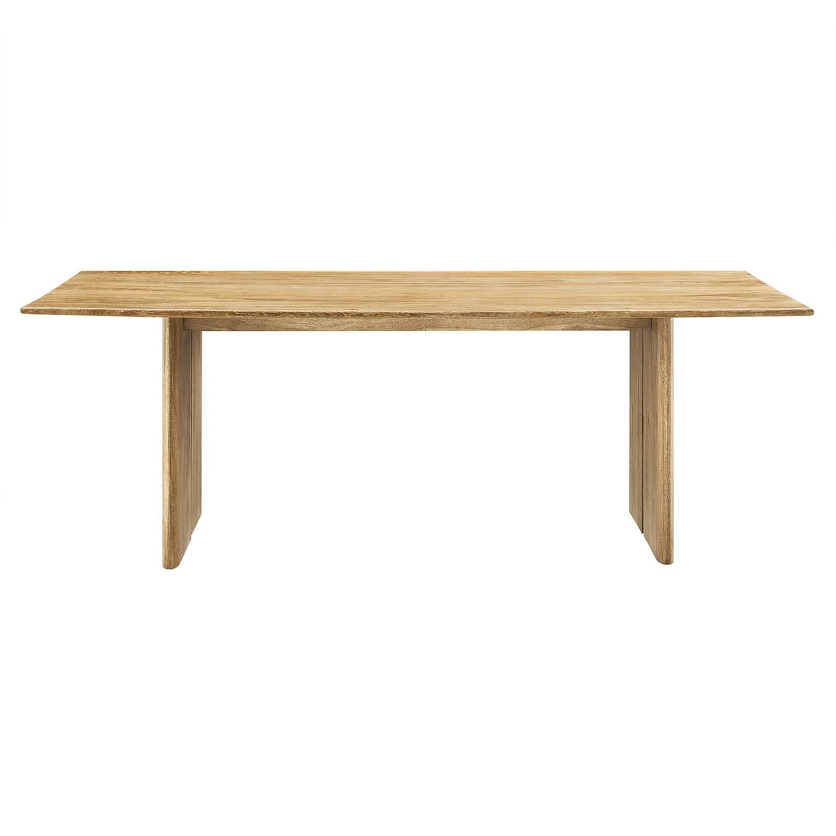 Modway Amistad 86" Solid Wood Modern Farmhouse Rectangular Dining Table in Oak Modway