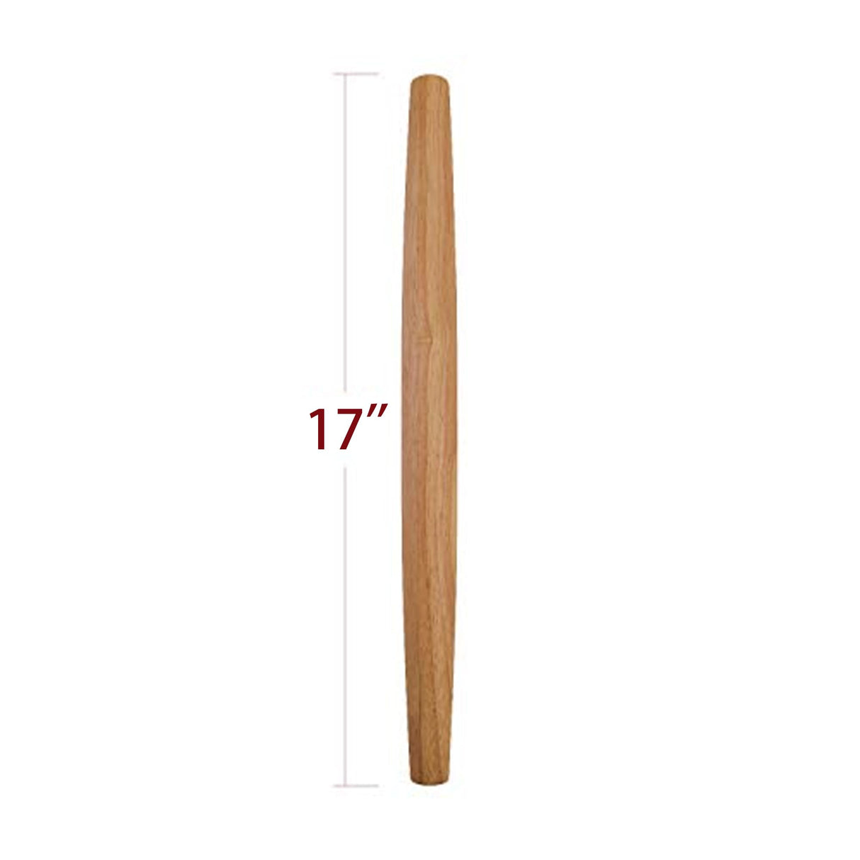 French Rolling Pin (17 Inches) –WoodenRoll Pin for Fondant, Pie Crust, Cookie, Pastry, Dough –Tapered Design & Smooth Construction - Essential Kitchen Utensil KARRYOUNG
