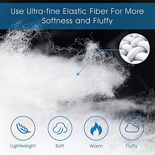 Cozynight Down Alternative Comforter-All Season Queen Comforters Duvet Insert with Corner Tabs-Lightweight Breathable Reversible White Comforter 90x90 inches Cozynight