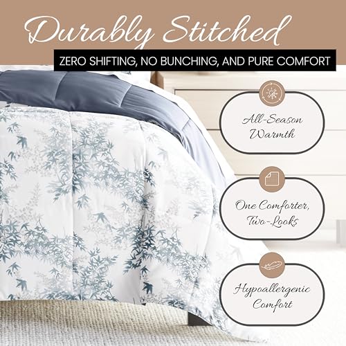 Linen Market Reversible King Size Comforter Set (3 Piece) - Bring Luxury Home with Our Soft and Lightweight Down Alternative Comforter King Set - This Includes Your King Comforter and 2 Pillow Shams Linen Market
