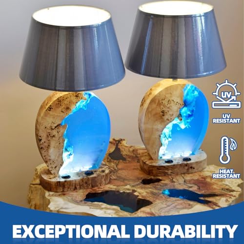 24H Deep Pour Epoxy Resin 0.75 Gallon, Fast Cure Casting Resin Kit for 1-2" Depths, Bubble Free & High-Gloss Food Safe Resin Epoxy, Heat Resistant for Charcuterie Board, Serving Trays & Resin Coasters Shabebe