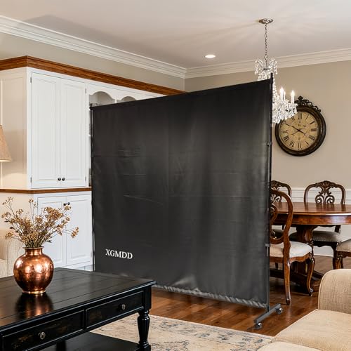 Room Divider, 73x75inch Large Single Panel Privacy Screen with Wheels,Thickened Fabric,Portable Partition Wall for Room Separation,Freestanding Room Separator for Indoor Office,Bedroom,Outdoor Patio XGMDD