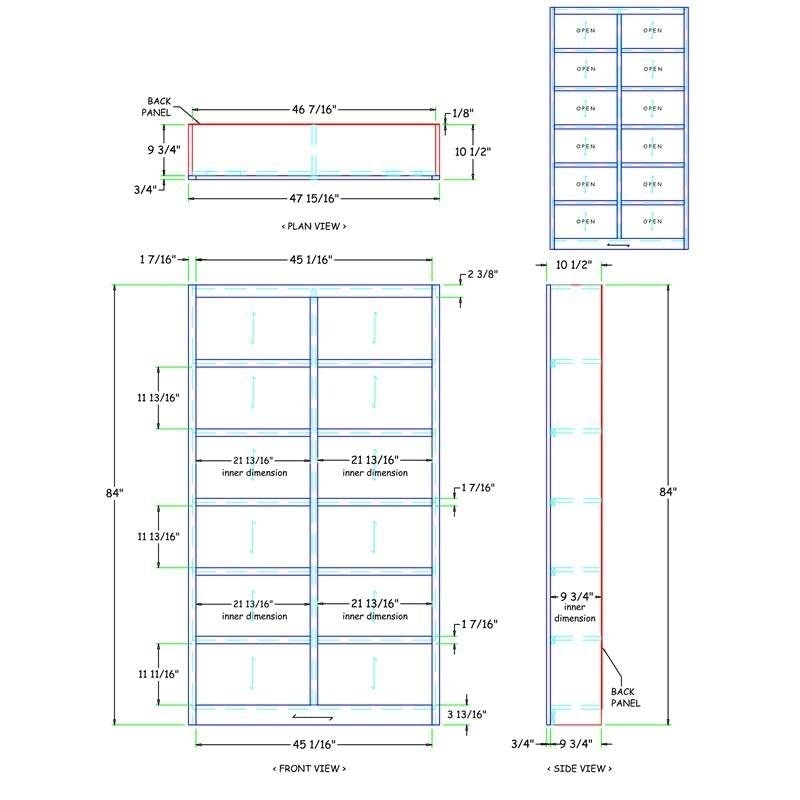 Home Square Espresso Tall 12-Shelf Double Wide Solid Wood Bookcase - Set of 2 Home Square