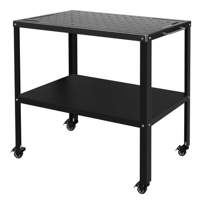 Welding Table Welding Cart 36”×18”, 1200lbs Load Capacity Industrial Workbench with 5/8" Holes Fixture Table with Wheels