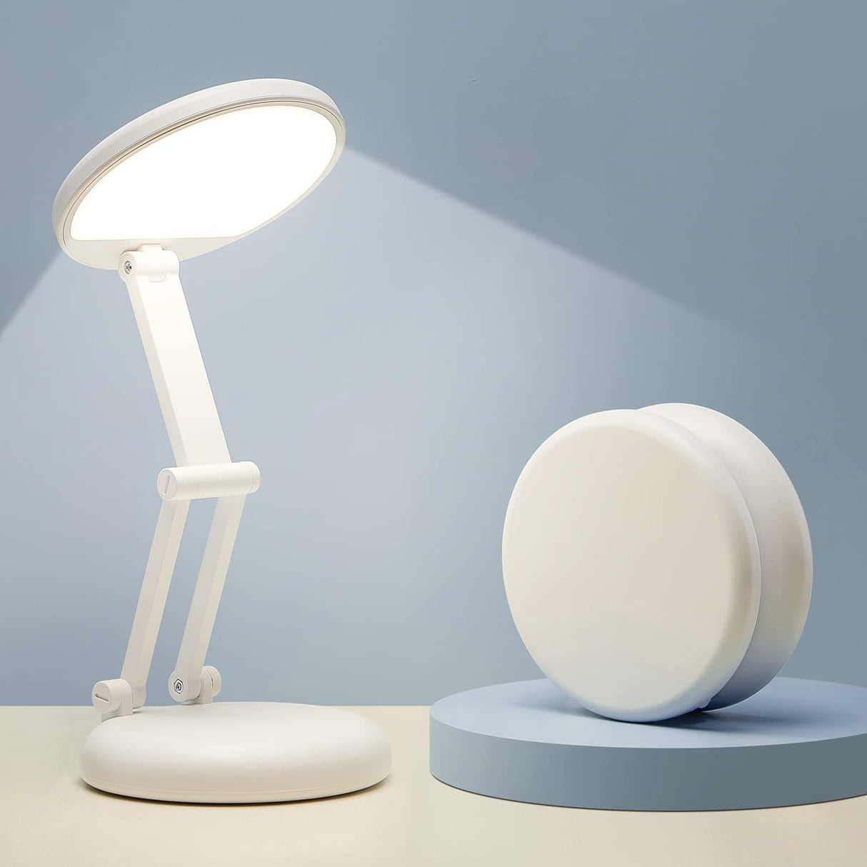 Battery Operated Lamp Rechargeable Lamp Foldable+Portable Light,9 Brightness Dimmable Cordless Lamp Rechargeable Light Wireless Lamp Mini Lamp,Cordless Lamps Rechargeable Cordless Table Lamp USB Light One Fire