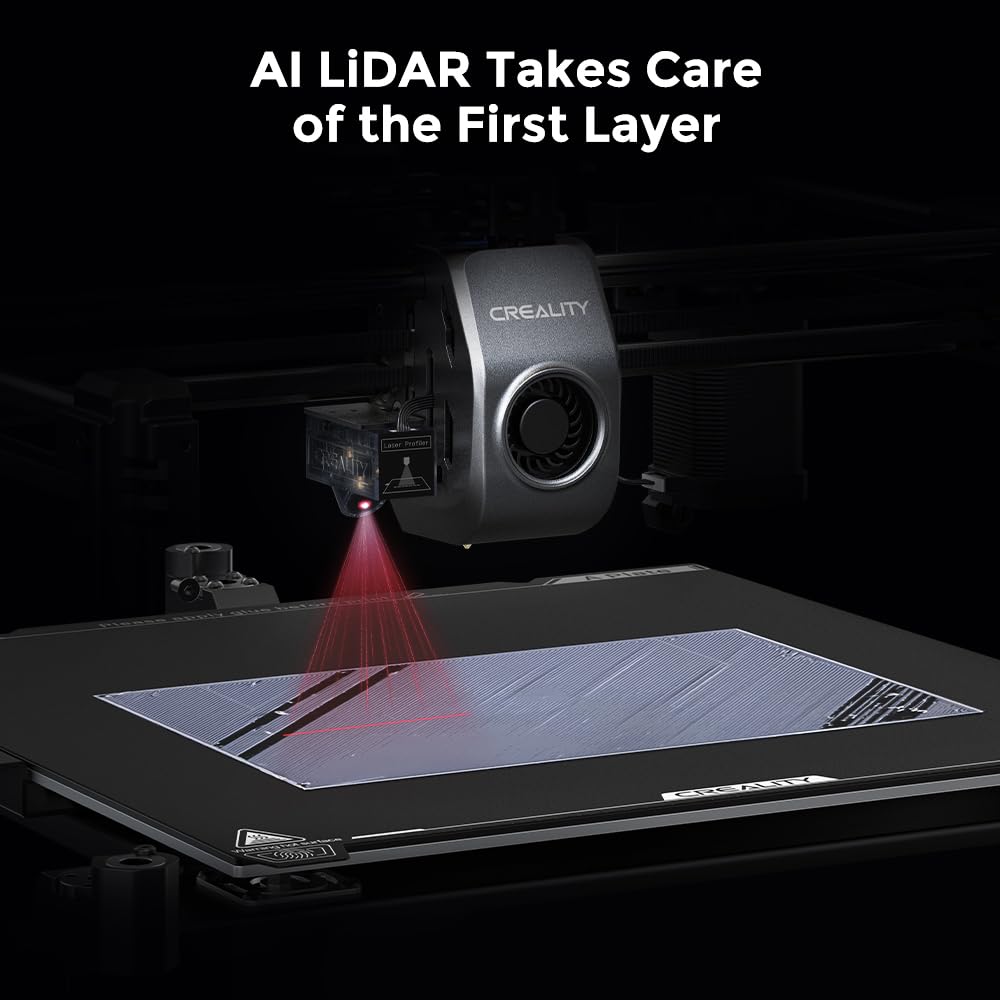 Creality K1 Max 3D Printer with Smart AI Function 600mm/s Printing Speed 20000mm/s² Acceleration, Core XY Structure 11.81x11.81x11.81 inch Large Build Volume Auto Leveling Dual-Gear Extruder Comgrow