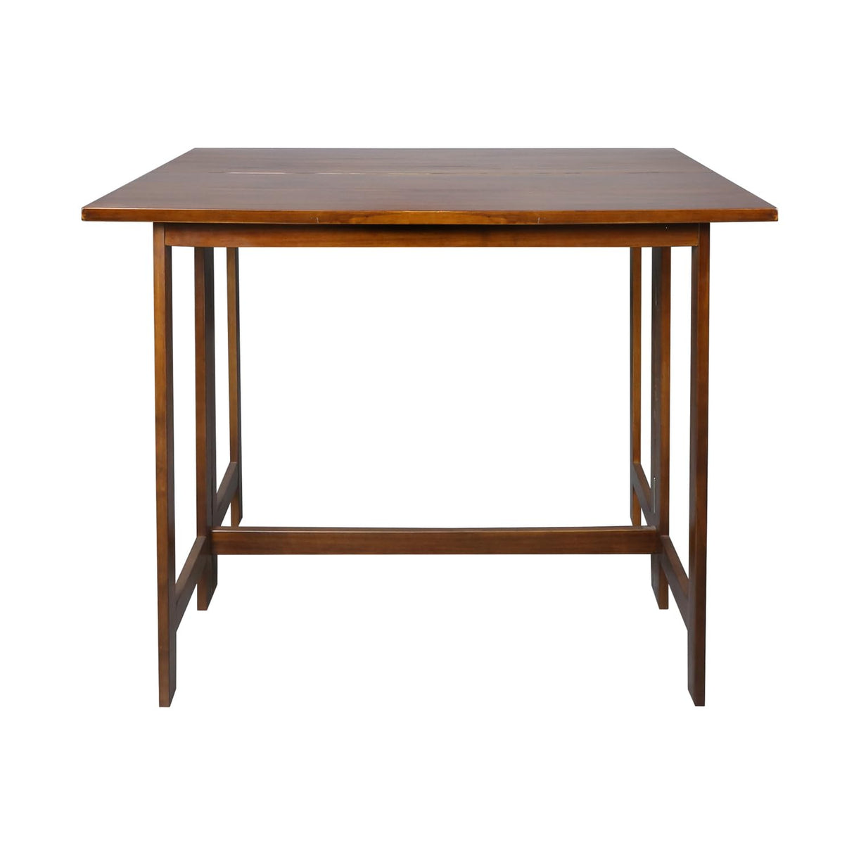 Casual Home Solid Wood Folding Convertible Dining Console Table, 40" W x 28" D x 30" H, Warm Brown Casual Home