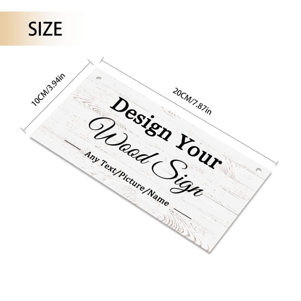 Personalized Custom Wood Signs,Customized Wooden Board Decoration Farmhouse Decor,Custom Family Sign,Name Date,Custom Rustic Sign for Home,Kitchen,Wall Art 3.94"X7.87"(10X20cm) AXKEUDO