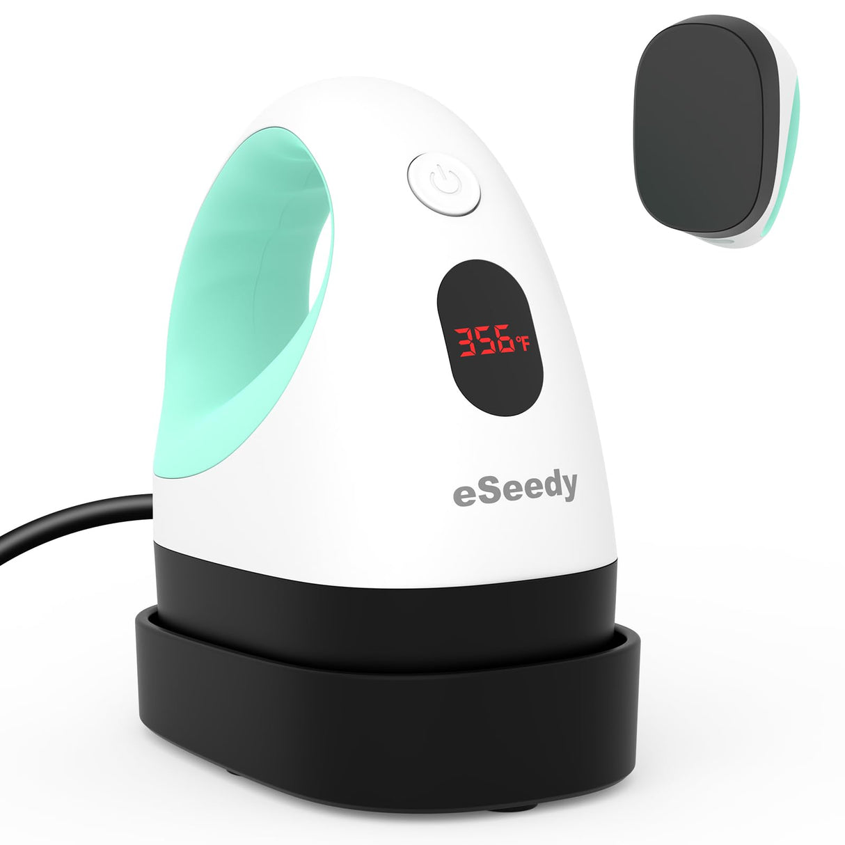 eSeedy Mini Heat Press Machine, 3 Heat Settings& Fast Heating, 15 Mins Auto-Off, Insulated Safety Base, Mini Iron for Crafting, T Shirts, Hats, Heating Transfer Projects(White Green) eSeedy