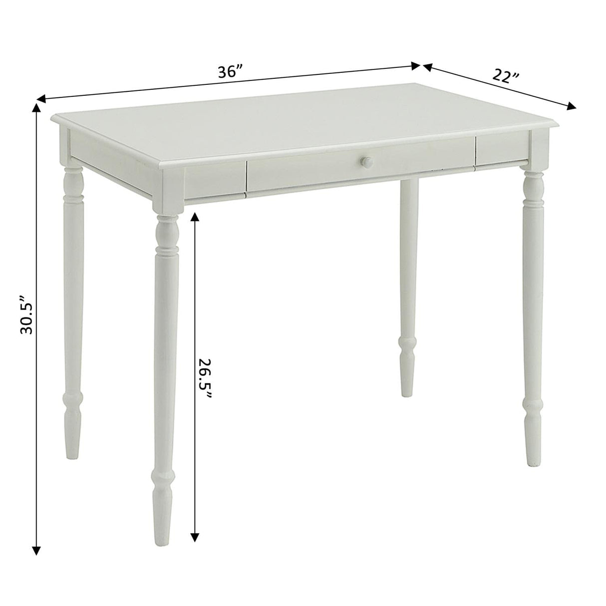 Convenience Concepts French Country Desk, White Convenience Concepts