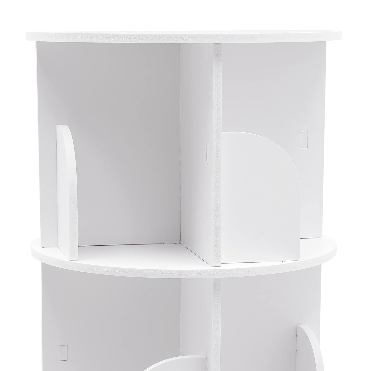 3-Tier Rotating White Display Bookcase for Kids and Adults Kathring