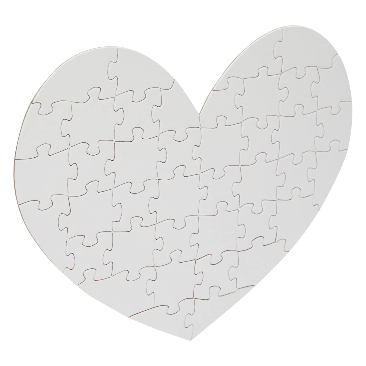 Set of 12 Heart Shaped Blank Jigsaw Puzzles to Draw On for Valentine’s, DIY Crafts (9 x 6 in, 40 Pieces Each) Bright Creations