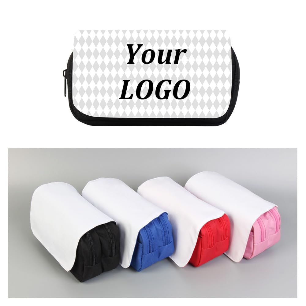 Dispalang Sublimation Blanks Cosmetic Bags Pencil Case Multipurpose DIY Heat Transfer Makeup Bags Toiletry Pouch with Removable Flap for Sublimation Dispalang