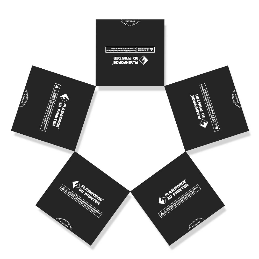 Flashforge 3D Printing Build Surface, 3D Printer Heat Bed Platform Sticker fit Adventurer 3, AD3C, Adventurer 3 Lite,Adventurer 3 Pro (5pcs) FilaBees