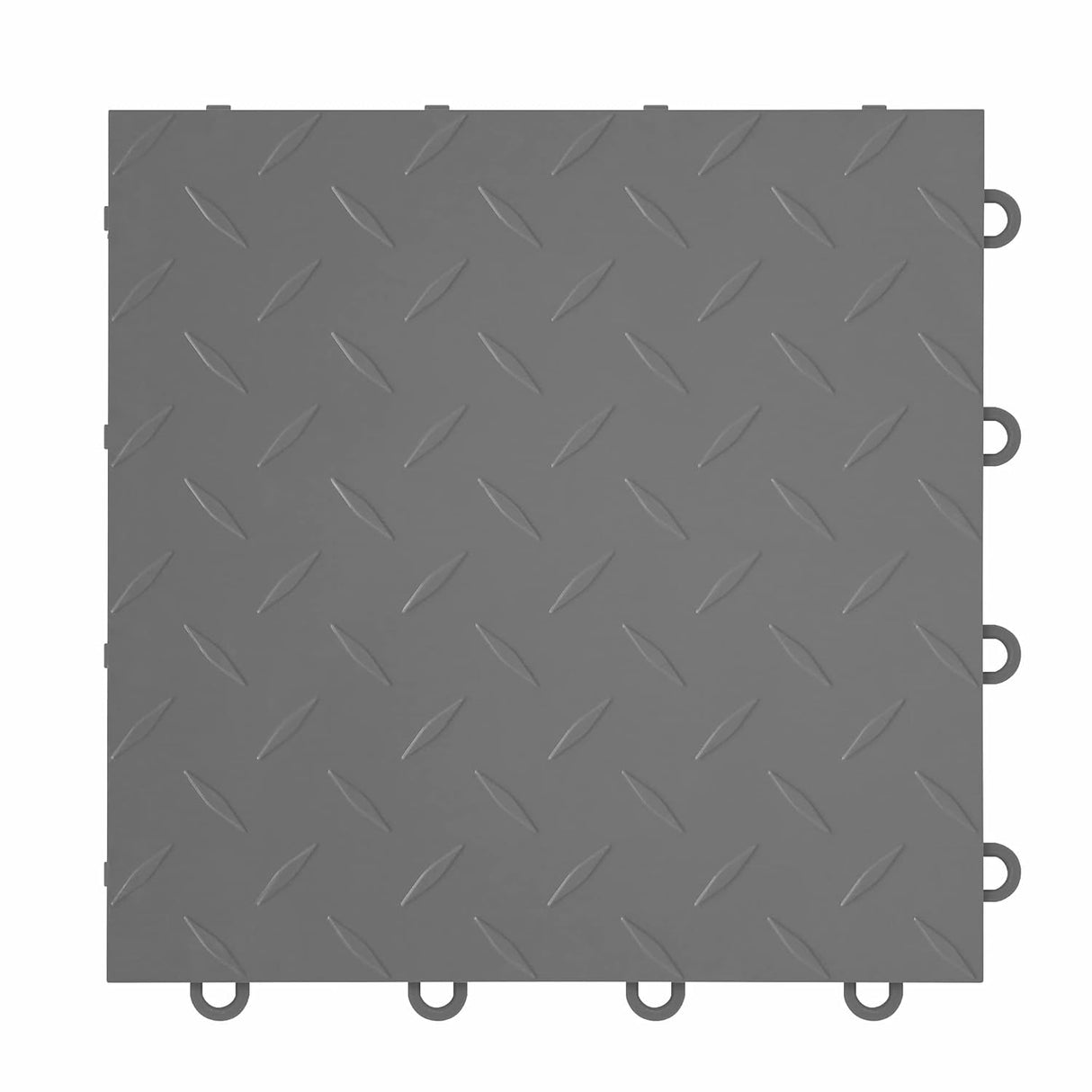 IncStores FlooringInc's Nitro 12"x12" Snap-Together Garage Flooring Tiles, Non-Slip Interlocking Plastic Floor Mat, Garage Organization & Storage, Diamond Pattern, Graphite, 12 Tiles, 12 Sq/Ft IncStores
