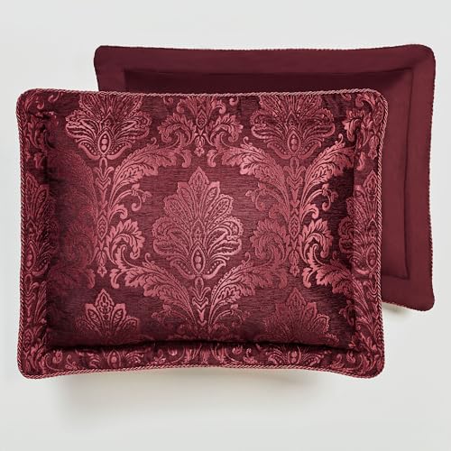 Touch of Class Camelot Luxury Bedding | Robust Burgundy | Matte Satin Damask on Richly Textured Jacquard-Woven Chenille | Designed 3 Piece Set Includes King Quilted Bedspread and 2 King Shams Touch of Class