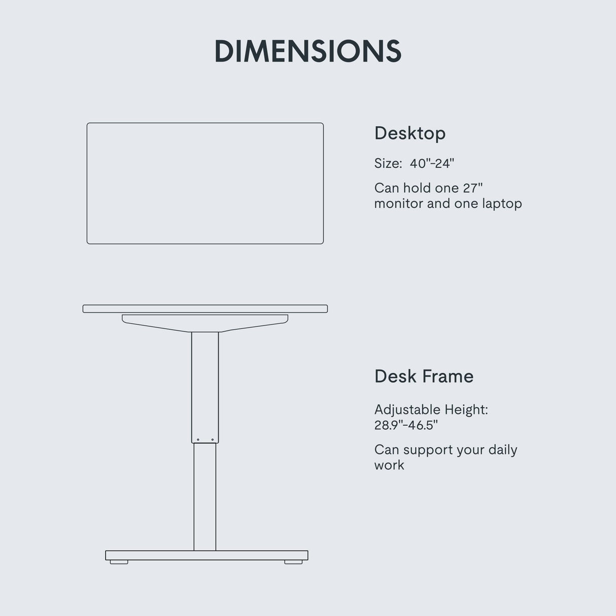 FLEXISPOT EN1 Whole-Piece Standing Desk Electric Stand Up Desk Workstation 40 x 24 Inches Desktop Ergonomic Height Adjustable (White Frame + 40" White Desktop) FLEXISPOT