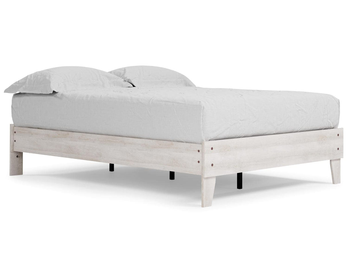 Shawburn Casual Farmhouse Full Platform Bed Frame in Whitewash by Signature Design by Ashley Signature Design by Ashley