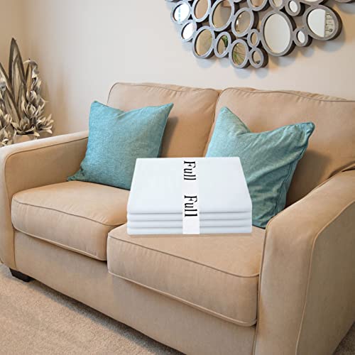 Yermivie 4 Pieces Bed Sheet Organizer Bands, Sheet Organizers and Storage Label Bands, Sheet Label for Bedding, Sheets Organizer for Closet,Sheet Keepers Linen Labels Bedding Bands (4Pcs Full) Yermivie