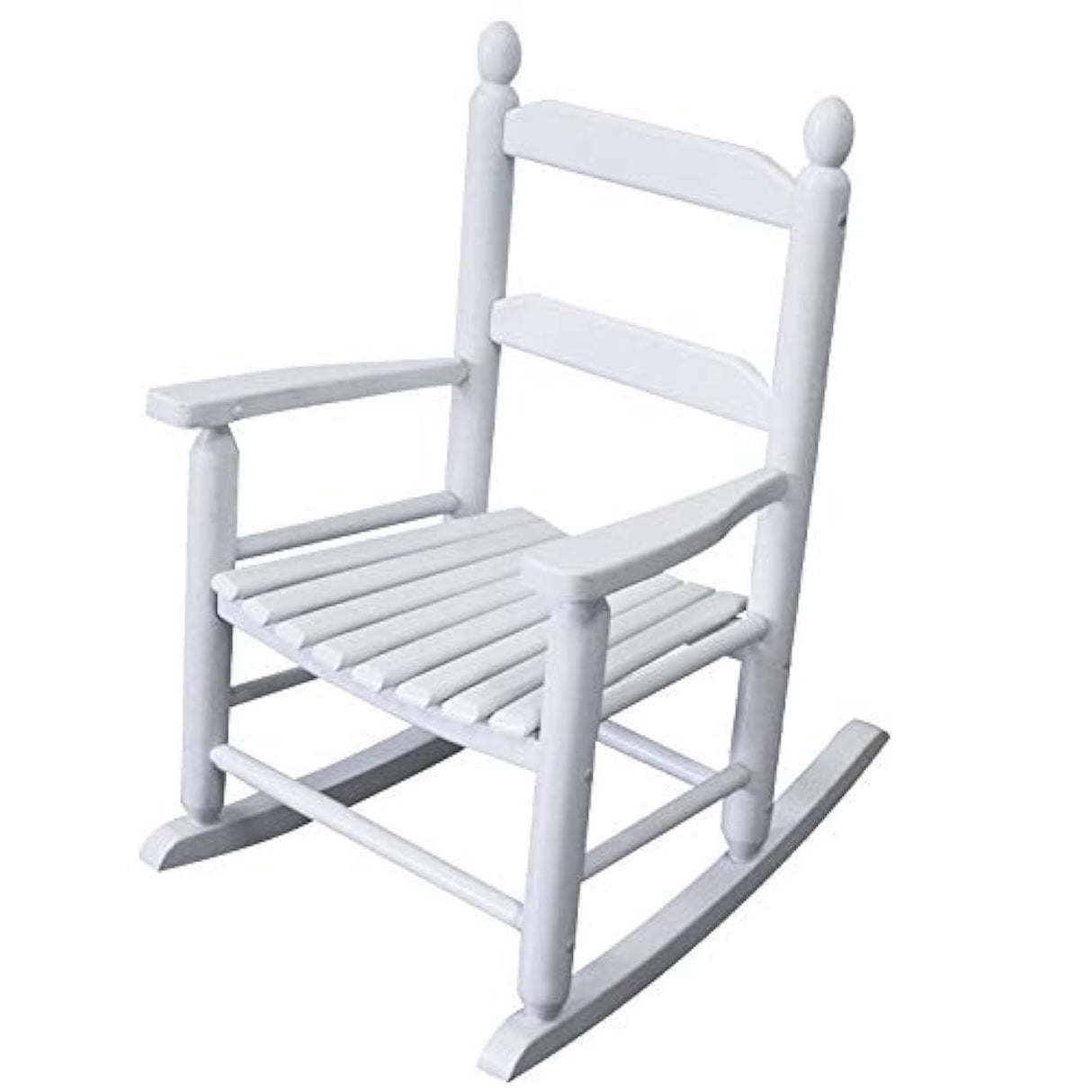 Rockingrocker - K079WT Durable White Child’s Wooden Rocking Chair/Porch Rocker - Indoor or Outdoor - Suitable for 3-7 Years Old Rockingrocker