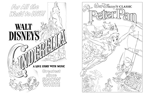 Disney The Vintage Poster Collection Colouring Book WoodArtSupply