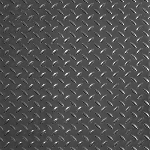 VEVOR Garage Floor Mats, 2 Rolls x 17 x 3.6 Ft PVC Garage Flooring Roll, Non-Slip Diamond Texture, 123.14 sq.ft Covering Space, Black Garage Mats for Under Cars, Garage Industry Gym VEVOR