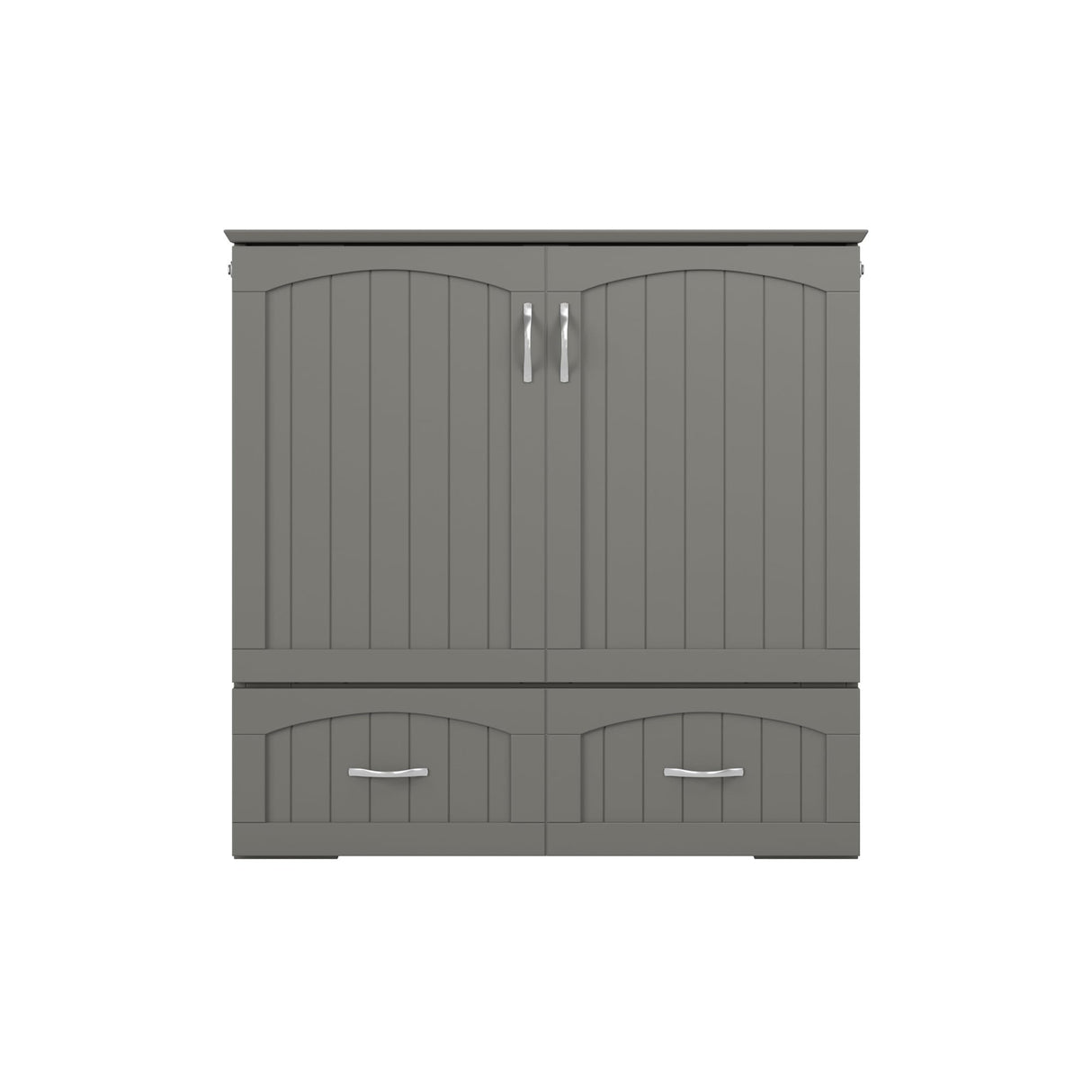 AFI, Southampton Murphy Bed Chest Twin XL with 6" Mattress, Storage Drawer & Built-in USB Charger, Grey AFI