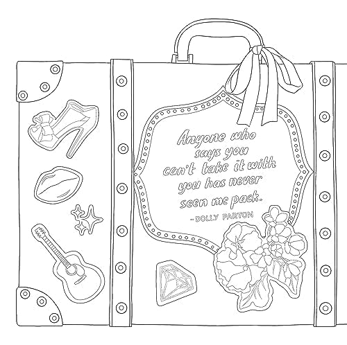 Be a Diamond: Decades of Dolly Parton's Style (An Unofficial Coloring Book) (Dover Adult Coloring Books) WoodArtSupply
