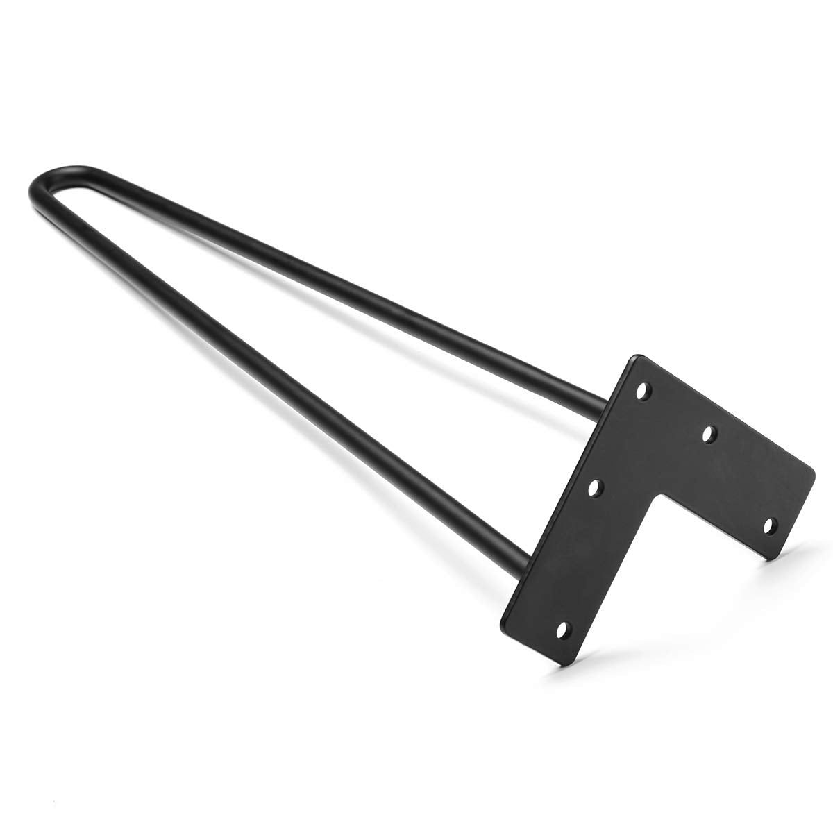 SMARTSTANDARD 16" Hairpin Furniture Legs, Metal Home DIY Projects for Nightstand, Coffee Table, Desk, etc with Rubber Floor Protectors Black 4PCS SMARTSTANDARD