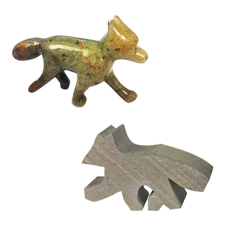 Fox Medium Soapstone Carving Kit DIY Arts and Crafts Kit Generic