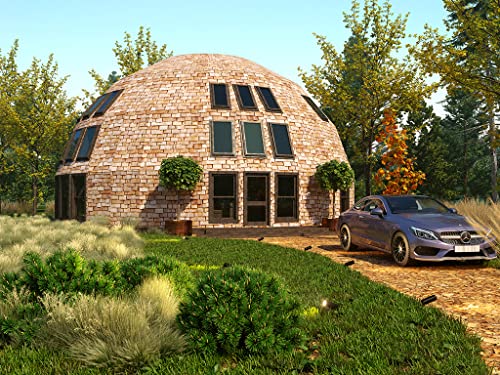 45 ft Wooden Dome Frame Kit – Large Geometric Timber Structure System | Prefabricated Architectural Dome Frame Components